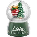 Glitzerkugel Elch Liebe Weihnachtsgrüsse