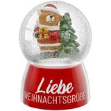 Mini Glitzerkugel Bär Liebe Weihnachtsgrüsse