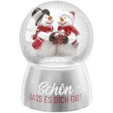 Glitzerkugel Schneemänner Schön dass es dich gibt