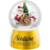 Glitzerkugel Santa & Schneemann Fröhnliche Weihnachten