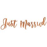Just Married Kurzgirlande Rose Gold
