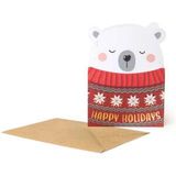 Legami Weihnachtskarte Polar Bear Happy Holidays