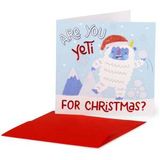 Legami Mini-Weihnachtskarte Are you Yeti for Christmas