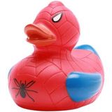 Superheld Rot-Blau Quietscheentchen-Gummiente 8.5cm