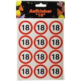 Aufkleber Verkehrstafel 18 Geburtstag