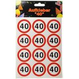 Aufkleber Verkehrstafel 40 Geburtstag