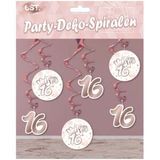 Party-Spiralen Miss 16 Roségold 6-teilig
