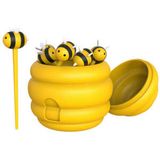 Winkee Bienen Foodpicks mit Aufbewahrungsbehälter