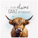 Servietten Hochlandrind Du bist etws ganz besonderes 20 Stück