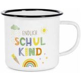 Becher Metall Endlich Schulkind 350ml