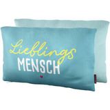 Kissen Petrol Lieblingsmensch 23 x 40cm