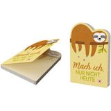 Notizblock Faultier Mach ich nur nicht Heute 12cm x 8cm