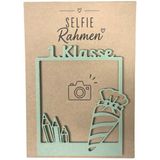 Selfie Rahmen Einschulung Türkis