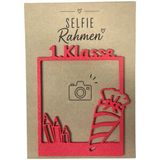 Selfie Rahmen Einschulung Rotpink