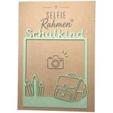 Selfie Rahmen Schulkind Türkis