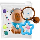 Trendhaus Squishy Capybara mit Schlüsselanhänger einzeln Blau