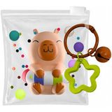 Trendhaus Squishy Capybara mit Schlüsselanhänger einzeln Grün