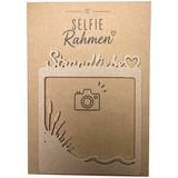 Selfie Rahmen Urlaub Strandliebe Creme