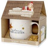 Weihnachtsmarkt Kultbecher und Spekulatius Schöne Weihnachten