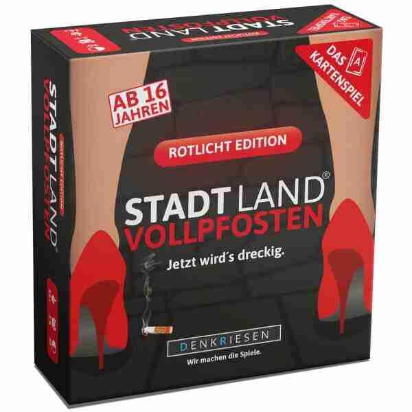 Stadt Land Vollpfosten Kartenspiel Rotlicht Edition