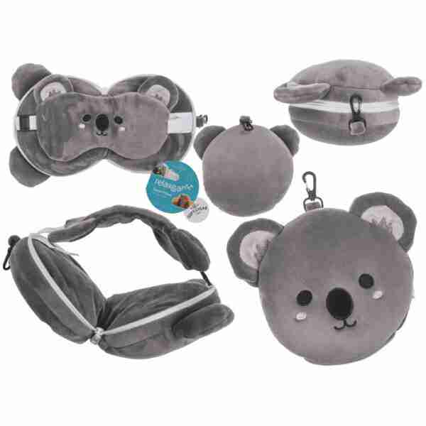 Kinder Plüsch-Reisekissen mit Augenmaske Koala