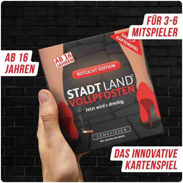 Stadt Land Vollpfosten Kartenspiel Rotlicht Edition