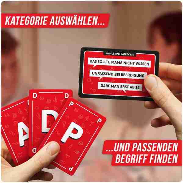 Stadt Land Vollpfosten Kartenspiel Rotlicht Edition