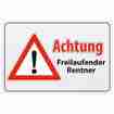 Blechschild Achtung Freilaufender Rentner