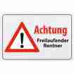 Blechschild Achtung Freilaufender Rentner