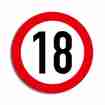 Verkehrstafel 18 Geburtstag