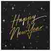 Happy New Year Servietten (schwarz) 20 Stück