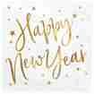 Happy New Year Servietten (weiss) 20 Stück