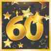 Servietten gold 60 Geburtstag