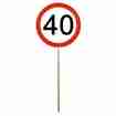 Mini Verkehrsschilder 40. Geburtstag 12 Stück