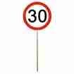 Mini Verkehrsschilder 30. Geburtstag 12 Stück
