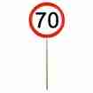 Mini Verkehrsschilder 70. Geburtstag 12 Stück
