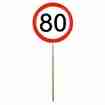 Mini Verkehrsschilder 80. Geburtstag 12 Stück