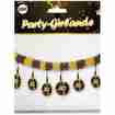 Happy Birthday Girlande gold-schwarz