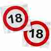 Servietten Verkehrsschild 18. Geburtstag