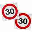 Servietten Verkehrsschild 30. Geburtstag