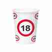 Trinkbecher Verkehrsschild 18. Geburtstag