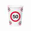 Trinkbecher Verkehrsschild 50. Geburtstag