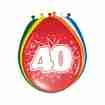 Latexballons Explosion 40. Geburtstag mehrfarbig