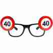 Brille Verkehrsschild 40. Geburtstag