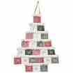 Adventskalender Tannenbaum pink/rosa 55cm x 77cm