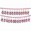 Adventskalender 24 Socken rot/weiss 220cm