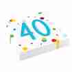 Servietten 40. Geburtstag Konfetti 20 Stück