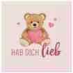 Servietten Hab dich lieb Teddy 20 Stück