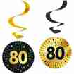 Hängedeko Spirale Golden Celebrations 80. Geburtstag