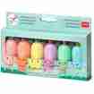 Legami Mini-Textmarker im 6er-Set Carrate Team